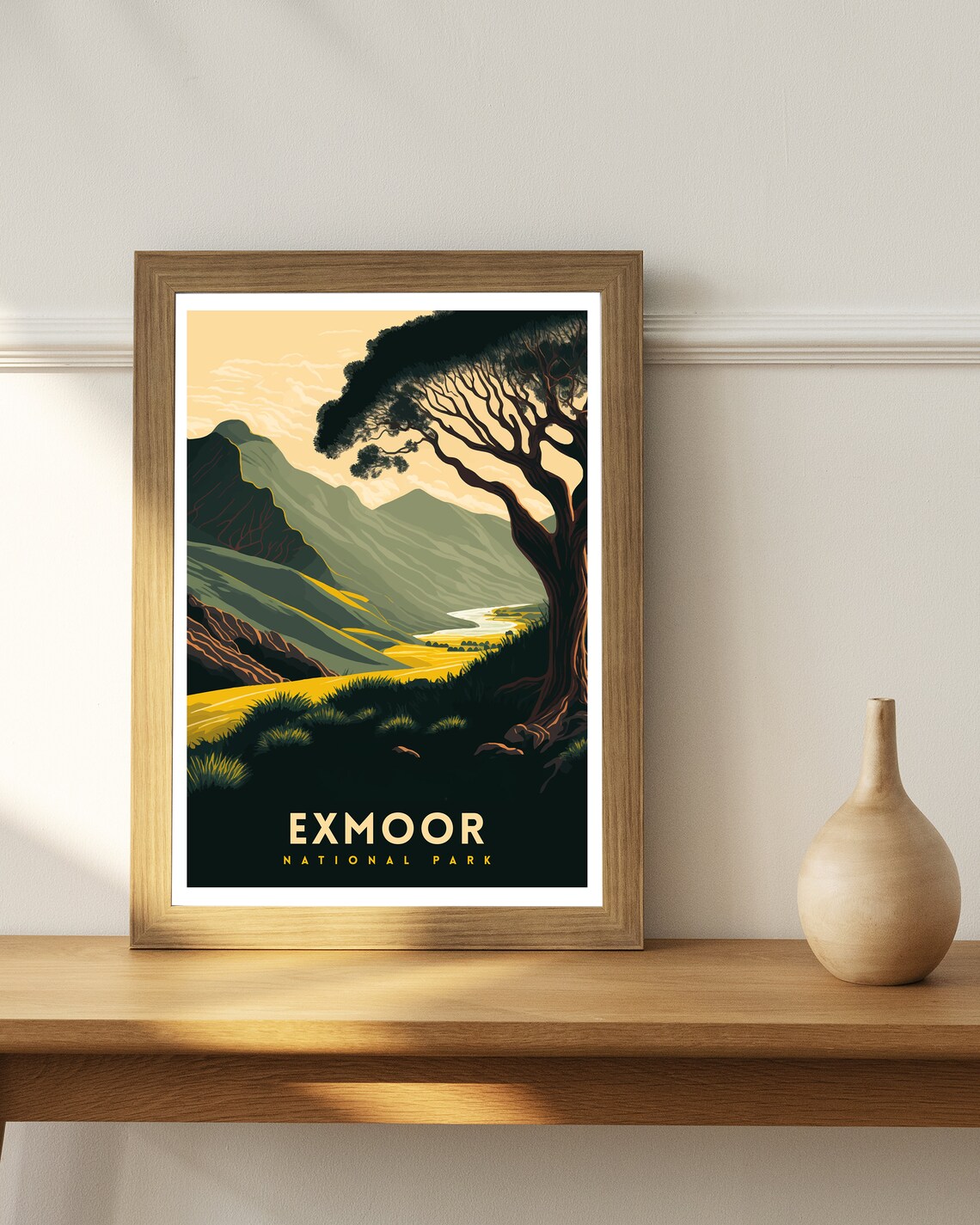 Exmoor National Park Travel Poster, Landscape Art Print - Image 2
