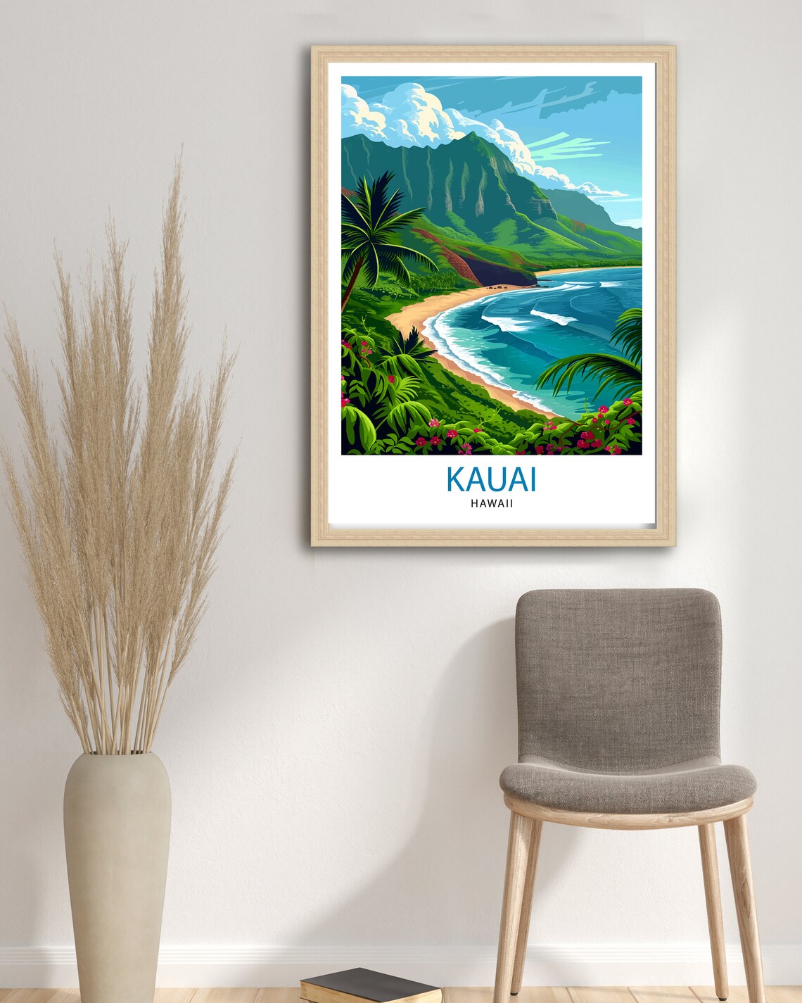 Kauai Hawaii Travel Poster, Na Pali Coast Art Print - Image 2