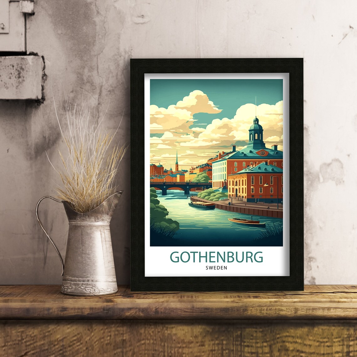 Gothenburg Travel Poster, Gothenburg Sweden Decor - Image 3