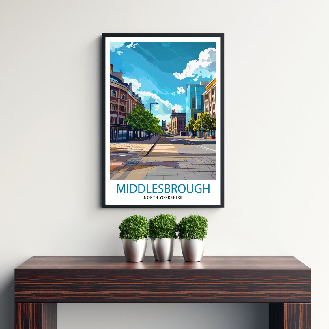 Middlesbrough England City Street Skyline Travel Beautiful Poster - Image 2