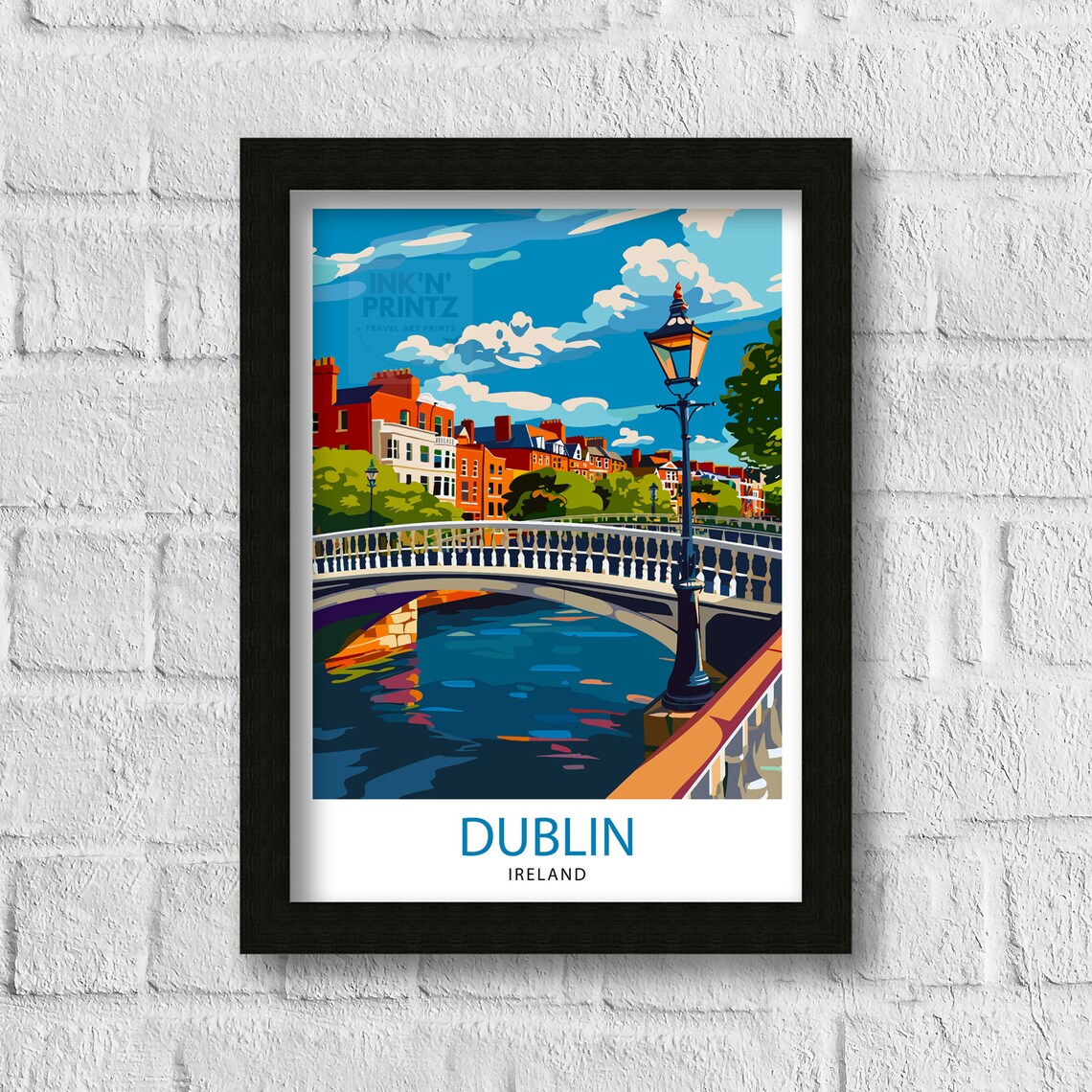 Dublin Ireland Temple Bar Wall Art Print - Image 3