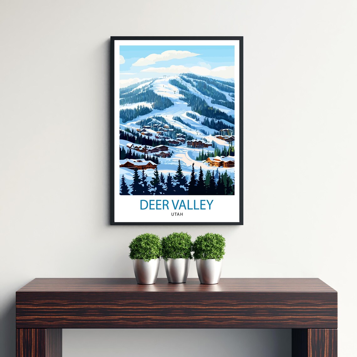 Deer Valley Ski Resort Utah Travel Poster - Image 3