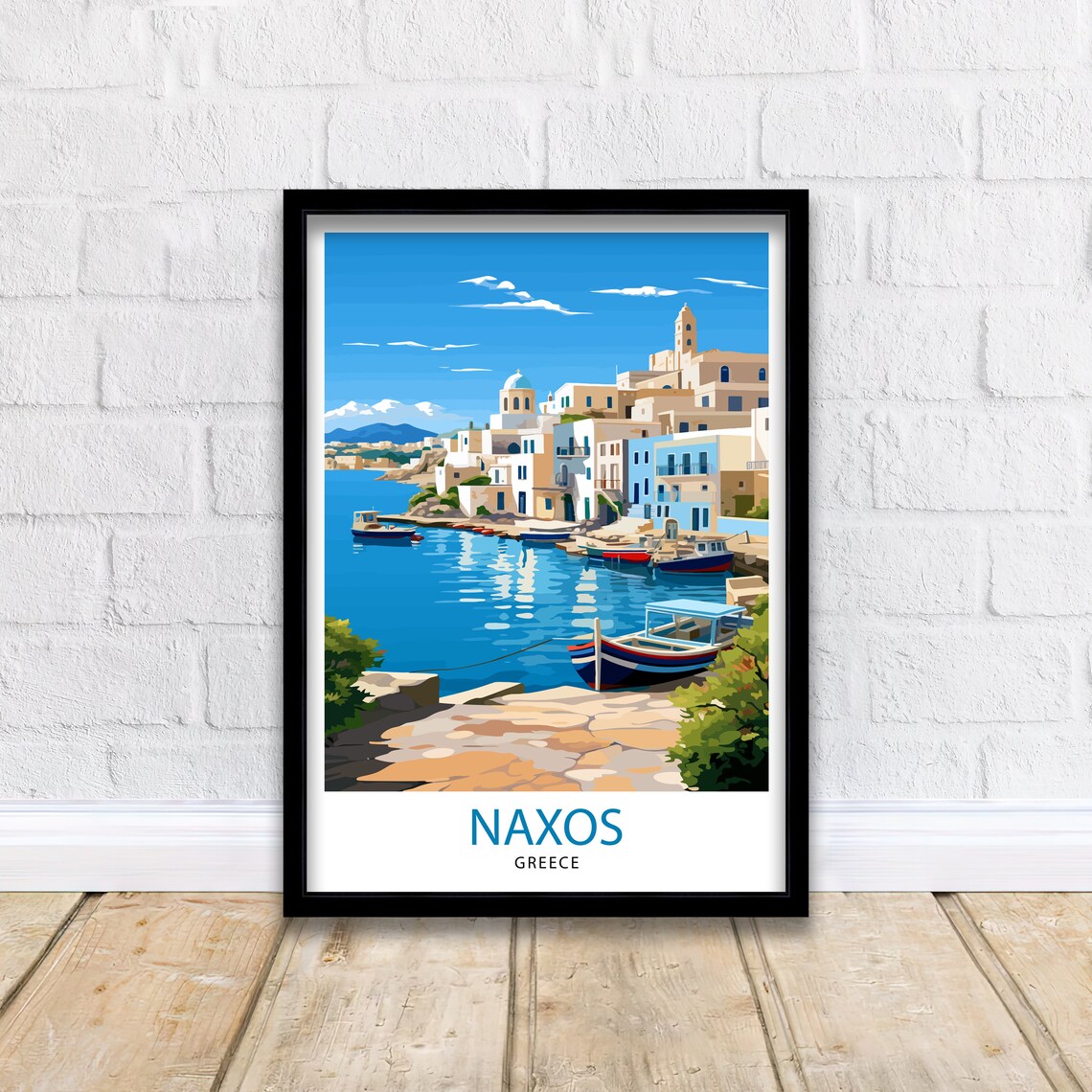 Naxos Greece Travel Poster, European Wall Decor - Image 2
