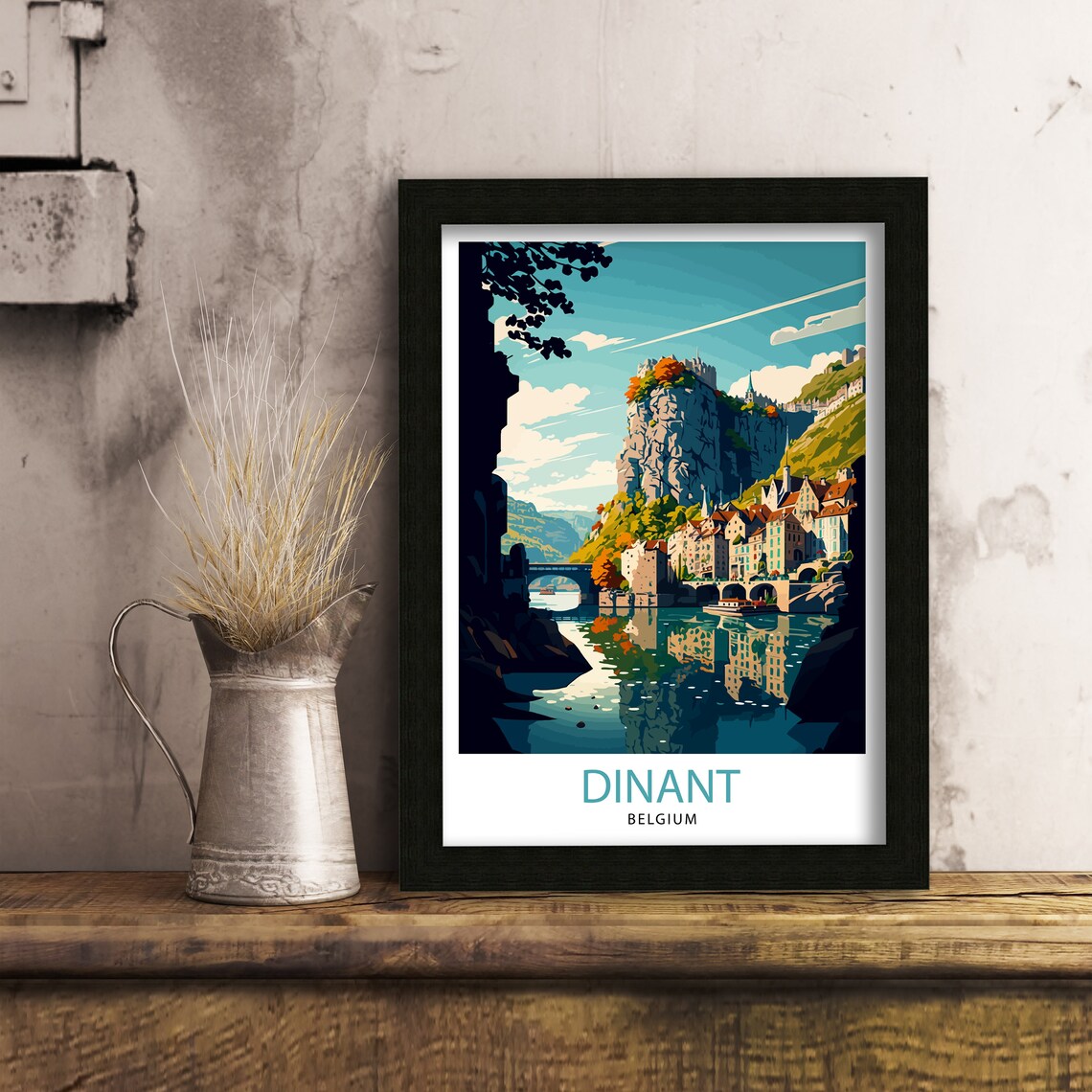 Dinant Belgium Travel Poster, Europe Wall Decor - Image 2