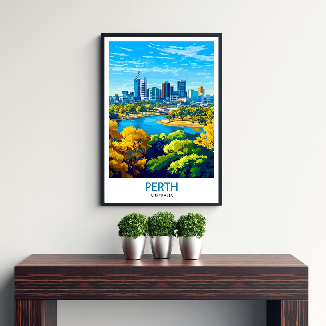Perth Australia Travel Poster, Cityscape Wall Decor - Image 3
