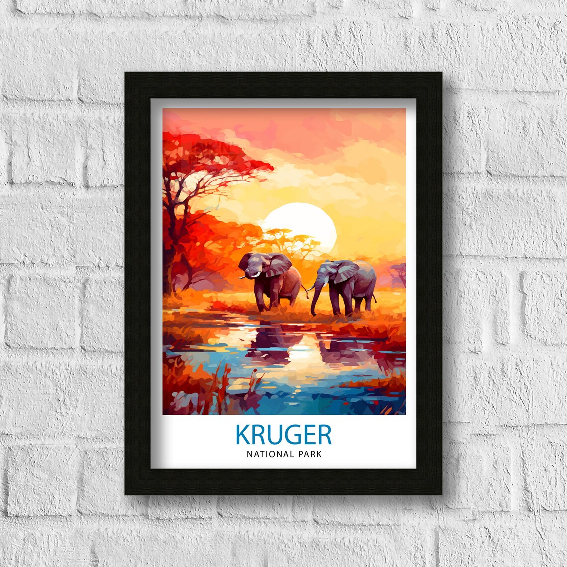 Kruger National Park Home Dcor Travel Poster - Image 3