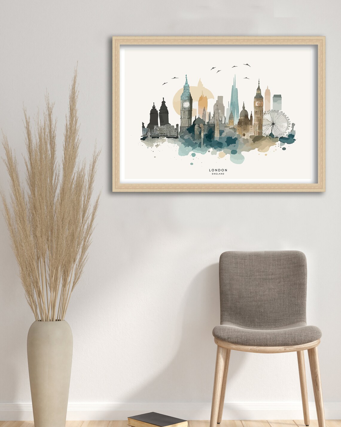 London Skyline Travel Poster, Cityscape Wall Art - Image 3
