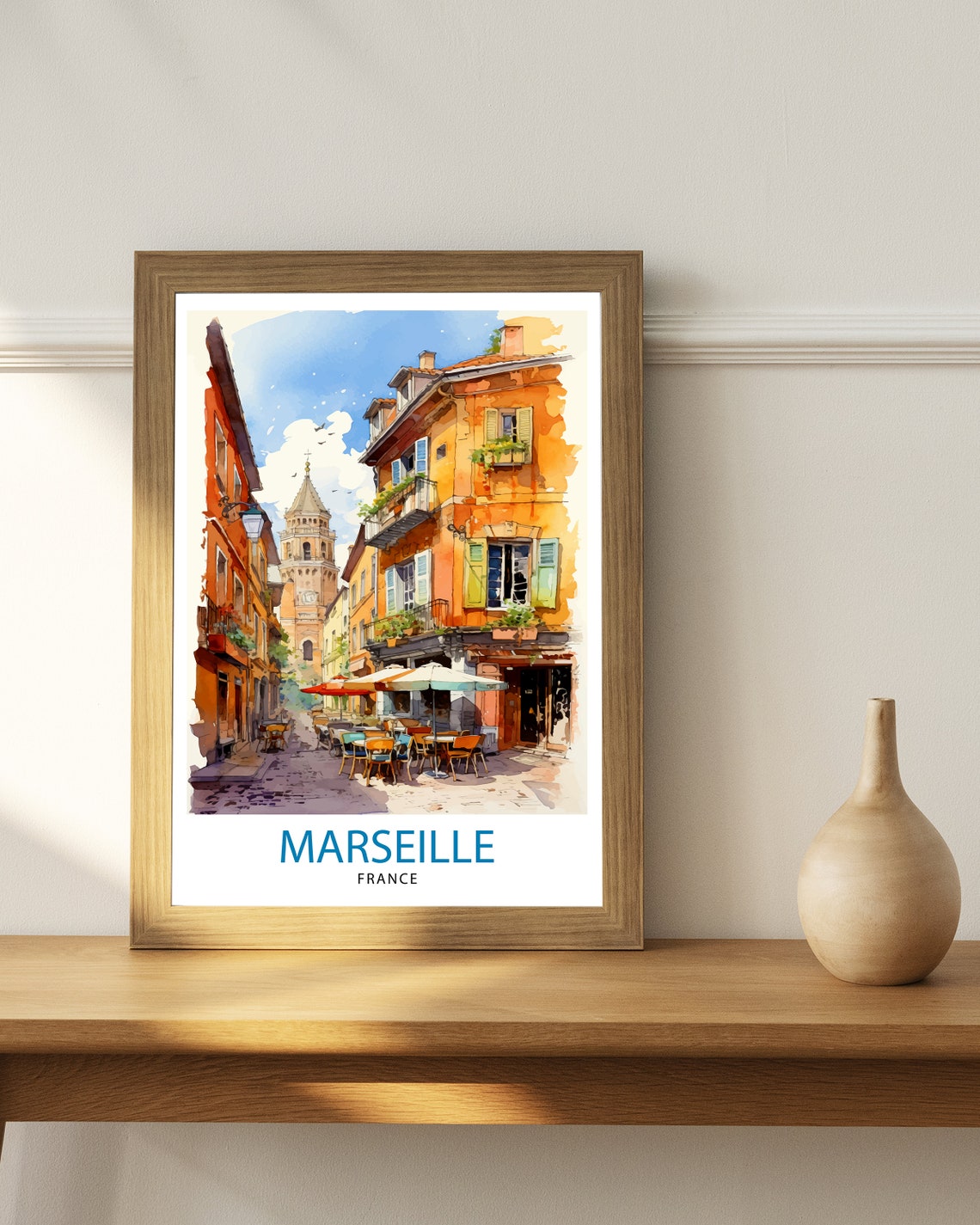 Marseille France Travel Print Marseille Wall Decor Marseille Poster France Travel Prints Marseille Art Print Marseille Illustration - Image 3
