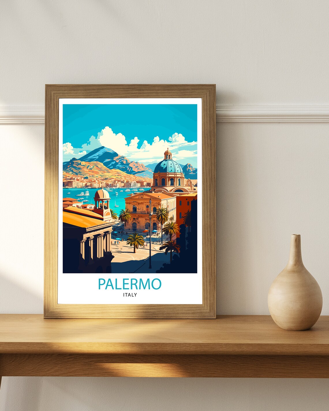 Palermo Italy Travel Poster, Palermo Home Decor - Image 2