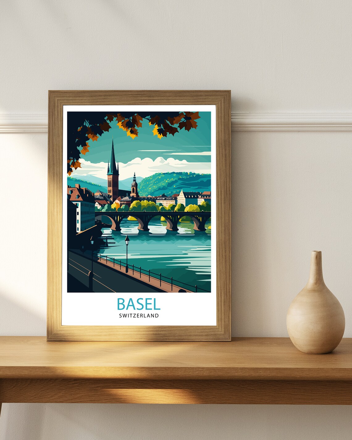 Basel Switzerland Travel Poster, Basel Wall Art - Image 3