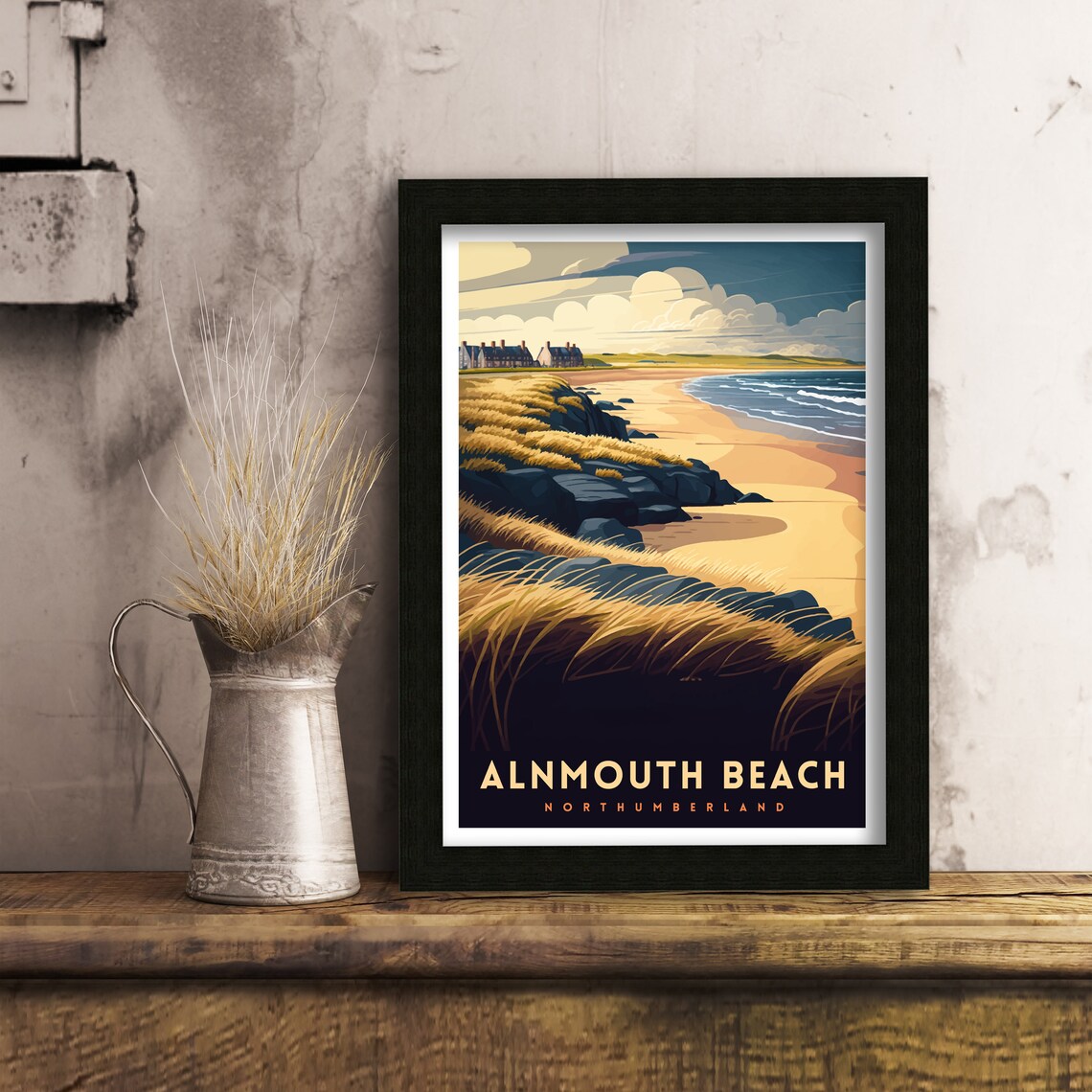 Alnmouth Beach, Northumberland Travel Poster - Image 2