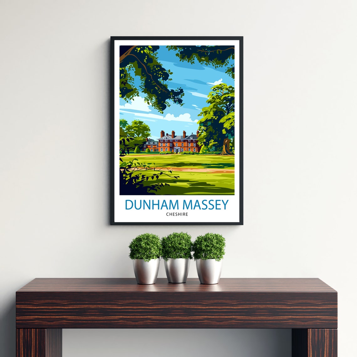 Dunham Massey Cheshire Georgian Stately Manor Parkland Poster - Image 3