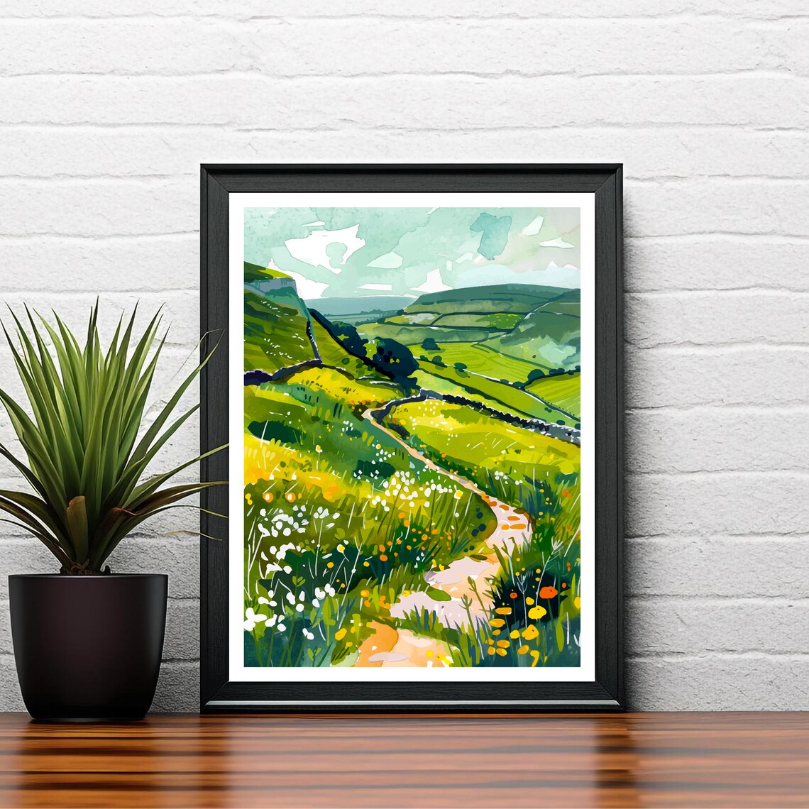 Pennine Way Travel Poster, British Hiking Route - Image 2