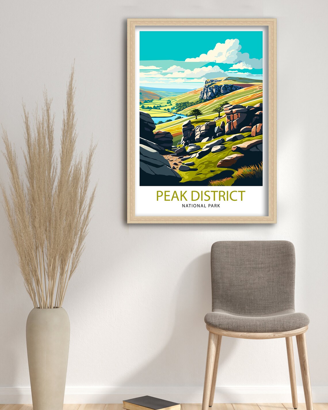 Peak District Travel Poster, Landscape Art Print - Image 3