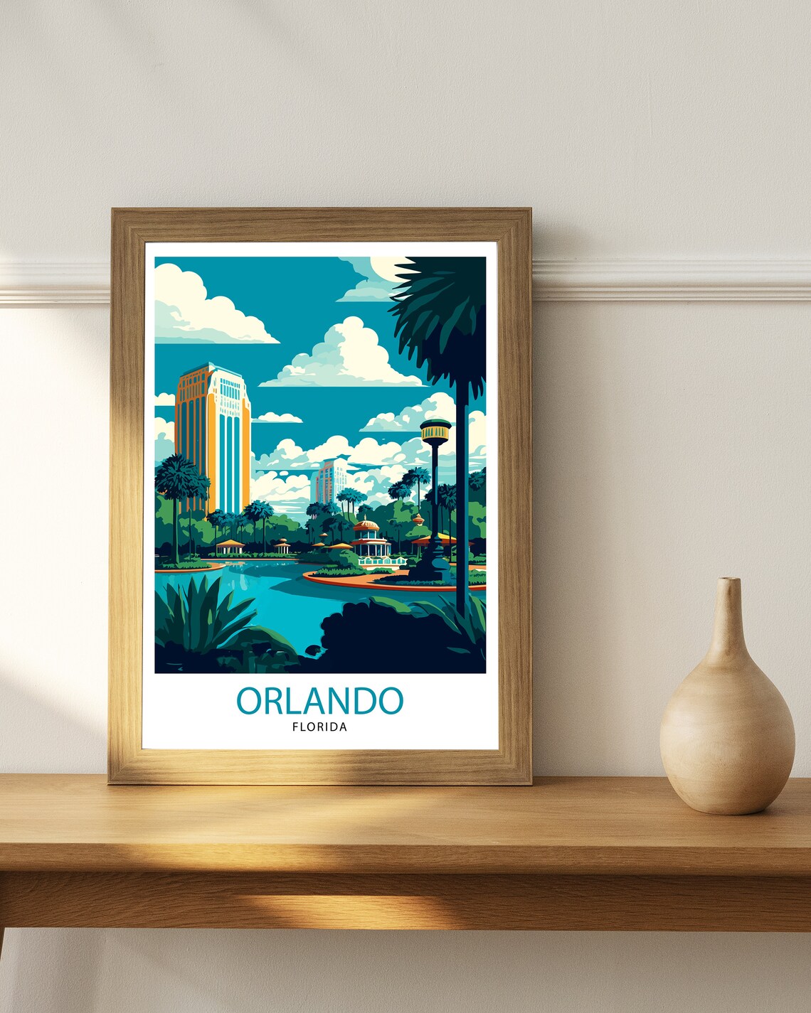 Orlando Florida Travel Poster, Orlando Illustration - Image 2