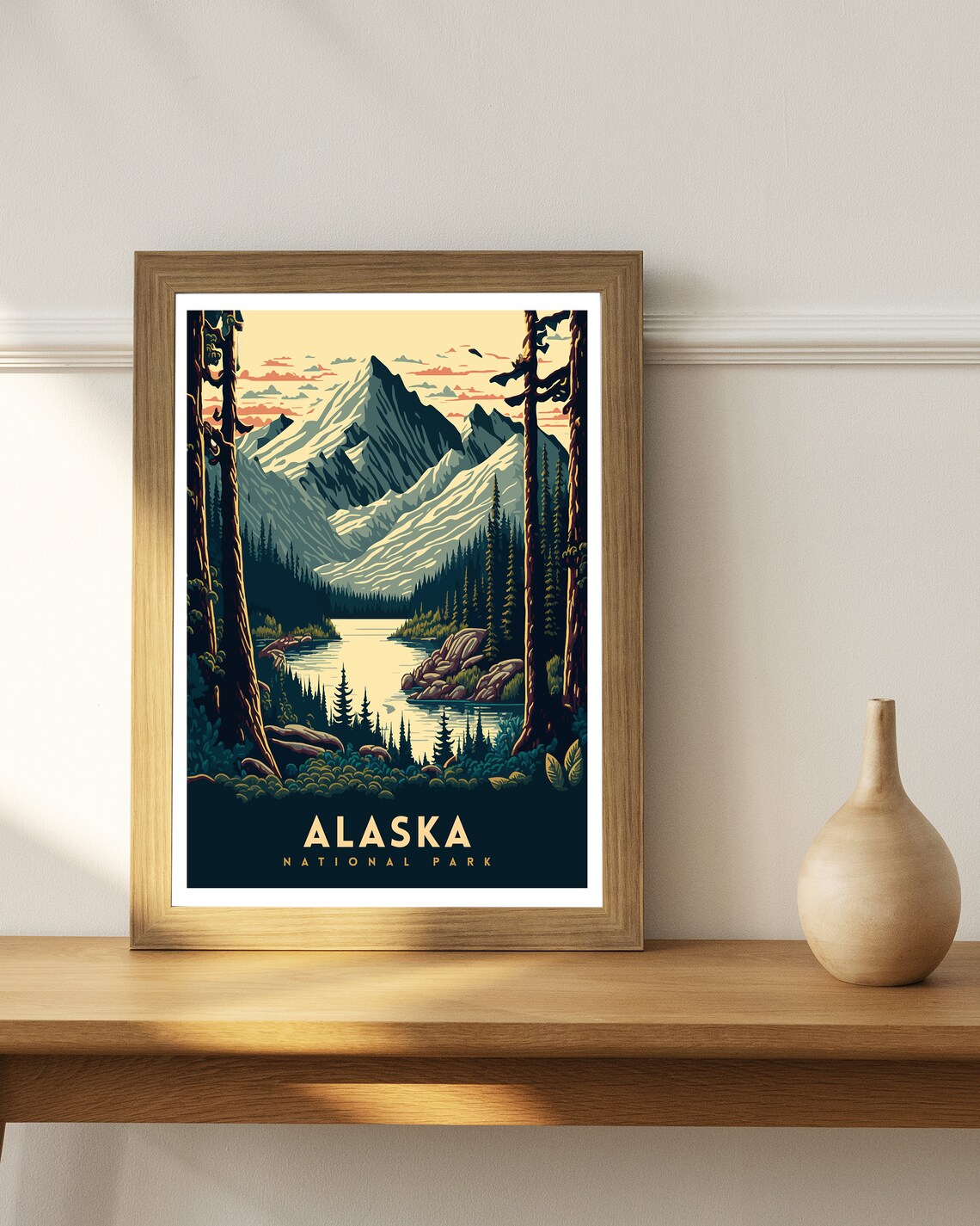 Alaska Travel Poster, USA Travel Wall Art - Image 2