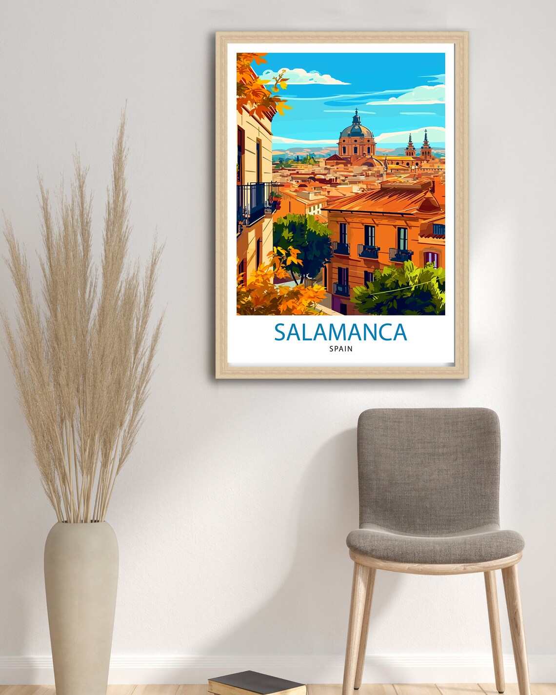 Salamanca Spain Golden Sandstone Cathedral Dome Travel Poster - Image 2