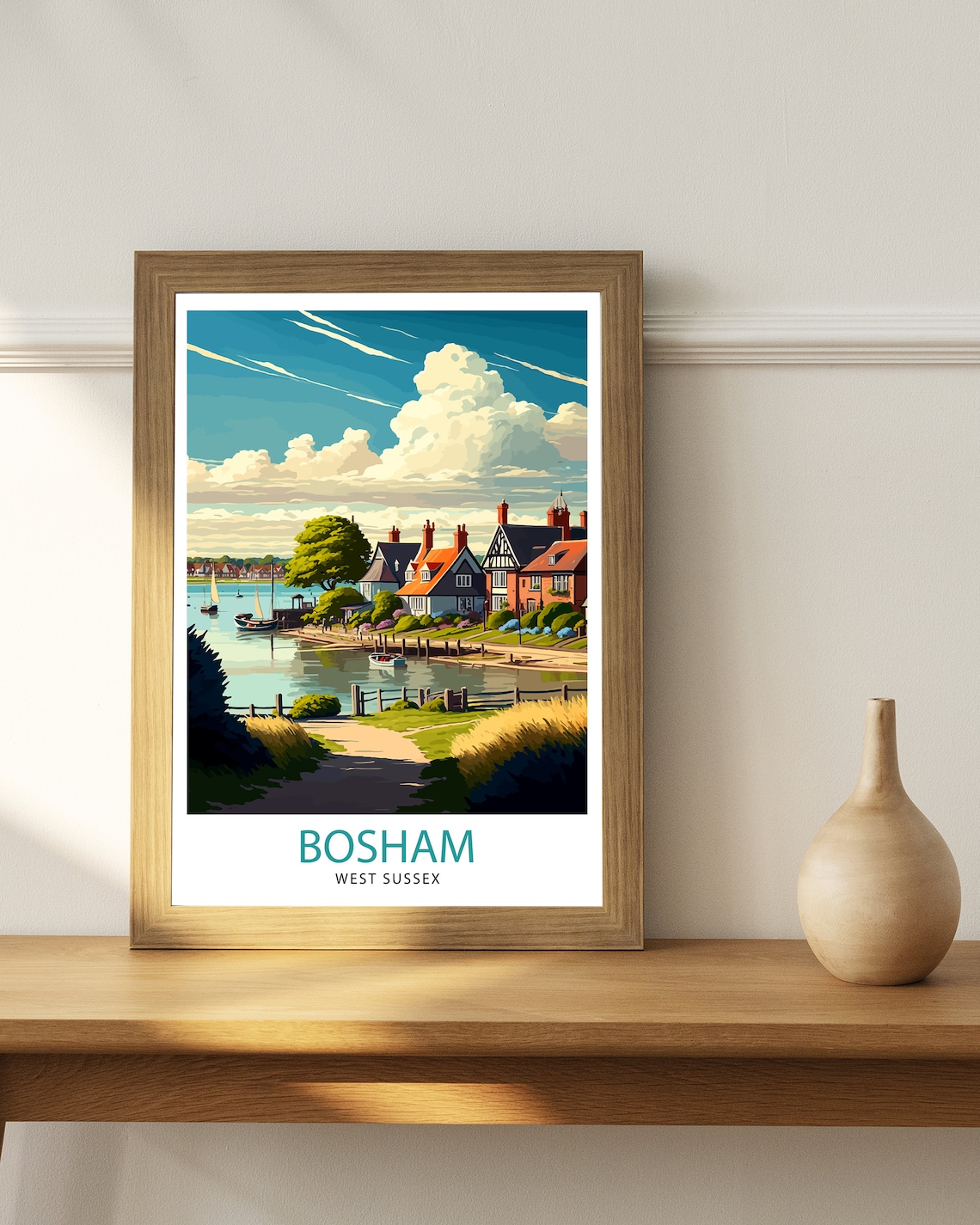 Bosham West Sussex Travel Poster, Home Decor Art - Image 2