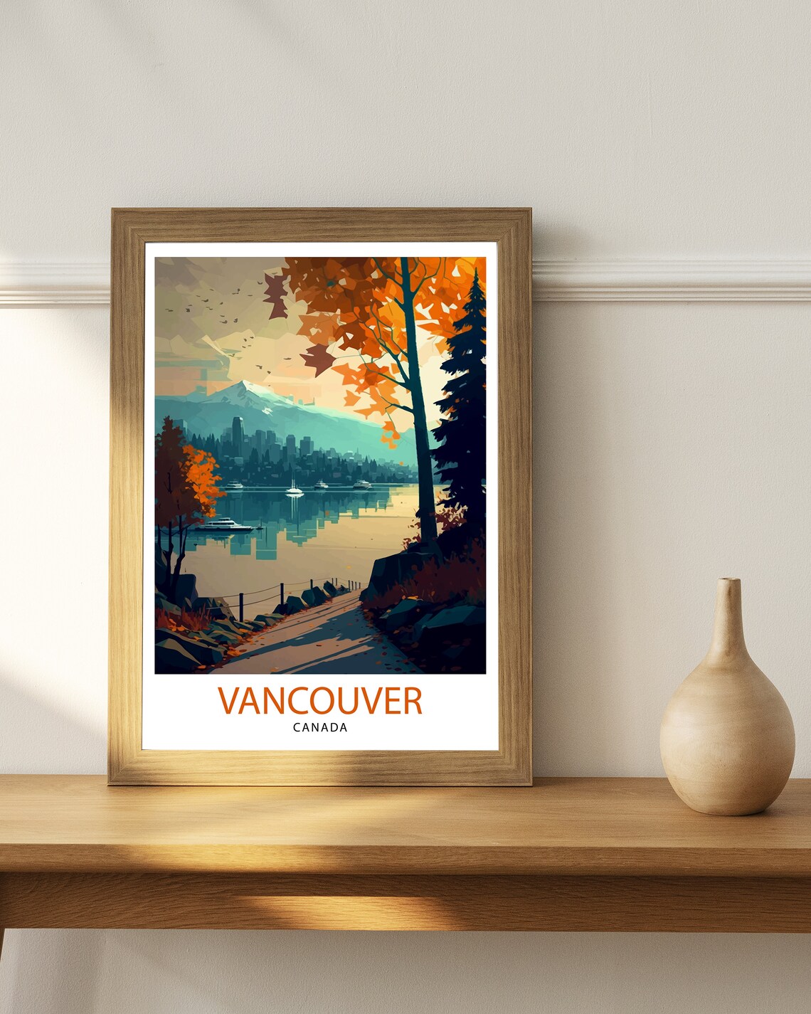 Vancouver Travel Poster, Vancouver Home Living Decor - Image 2