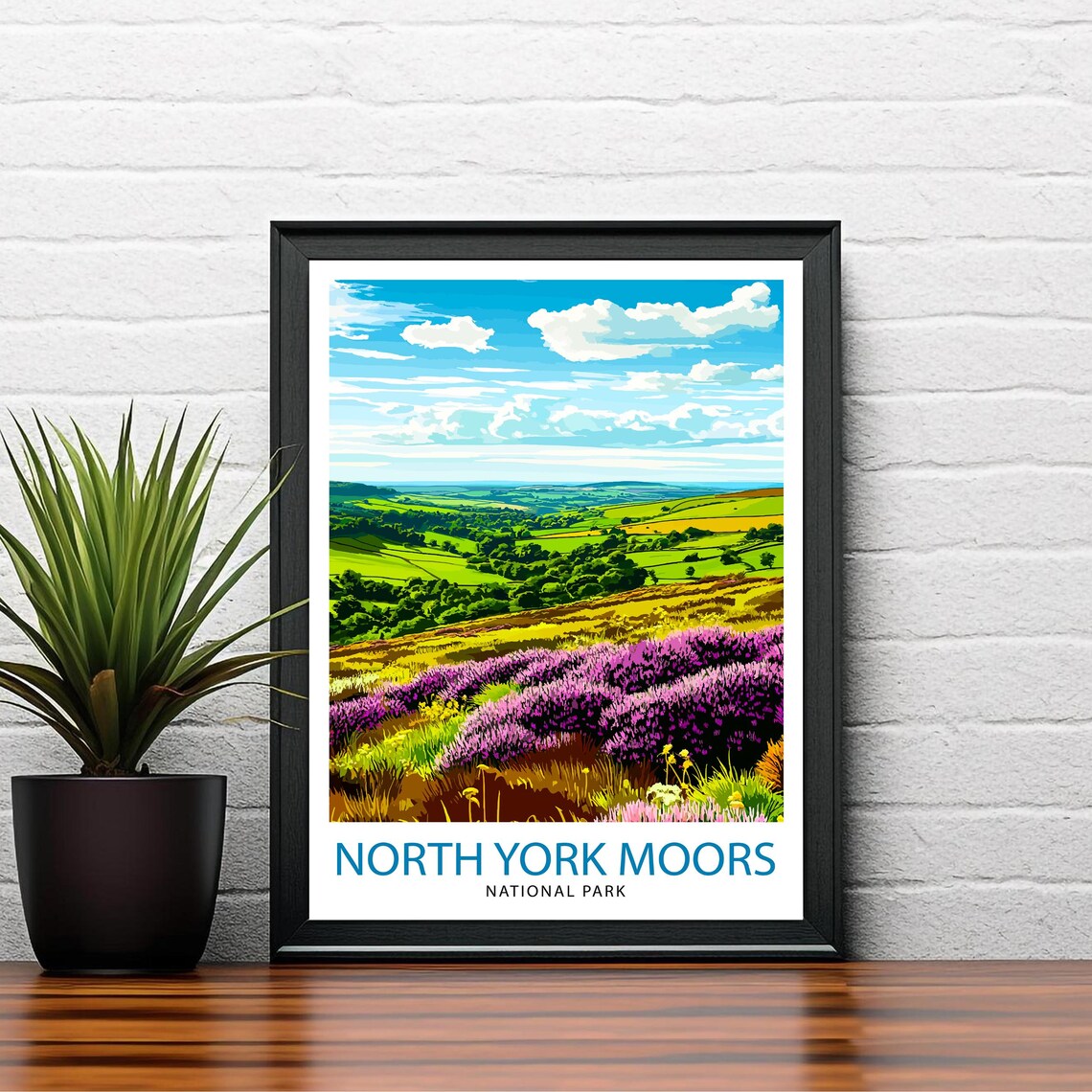 North York Moors England Travel Poster, British Landscape - Image 2