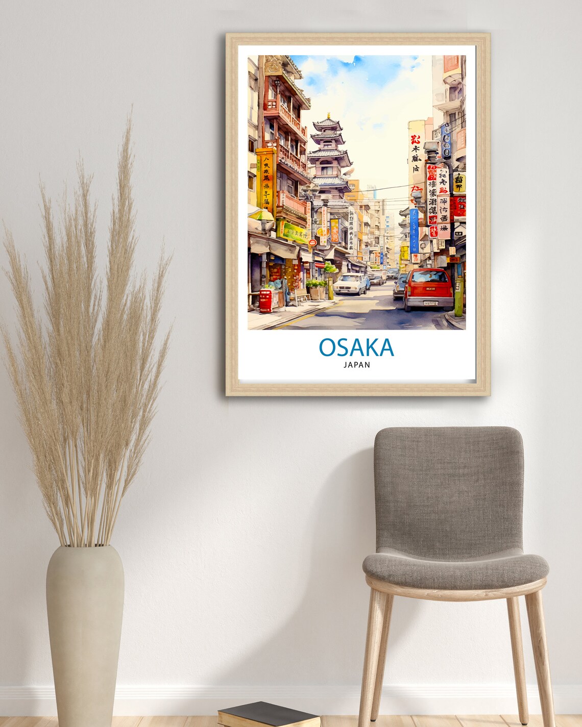 Osaka Japan Travel Poster, Travel Prints Art - Image 3