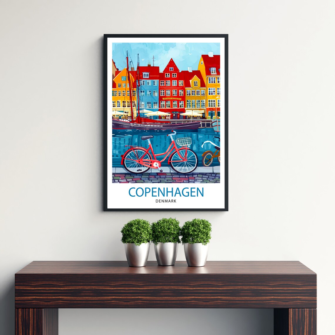 Copenhagen Denmark Travel Poster, Europe Wall Decor - Image 3