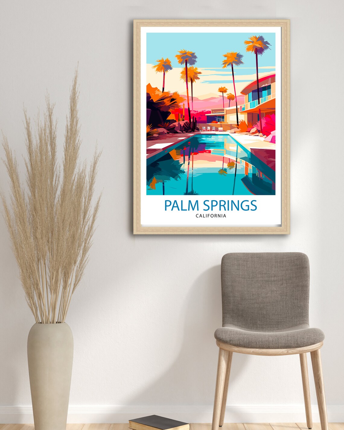 Palm Springs California Travel Poster, Home Decor - Image 3