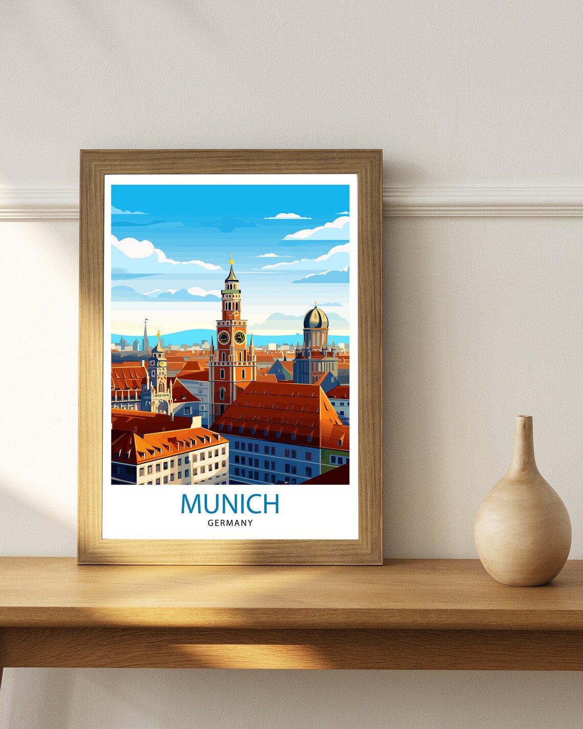 Munich Germany Travel Poster, Munich Wall Decor - Image 2