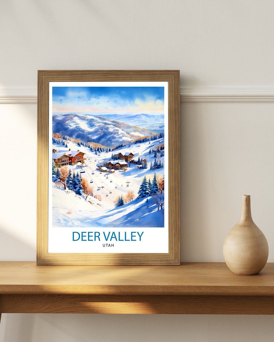 Deer Valley Ski Resort Art Print, Deer Valley Decor - Image 2