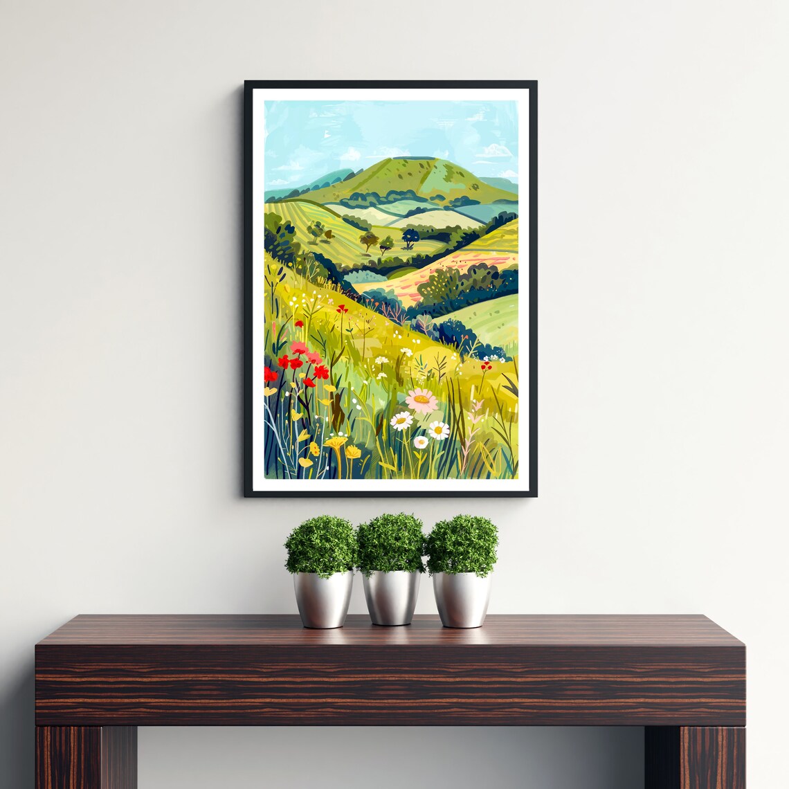 Shropshire Hills England Travel Poster, British Wall Decor - Image 3