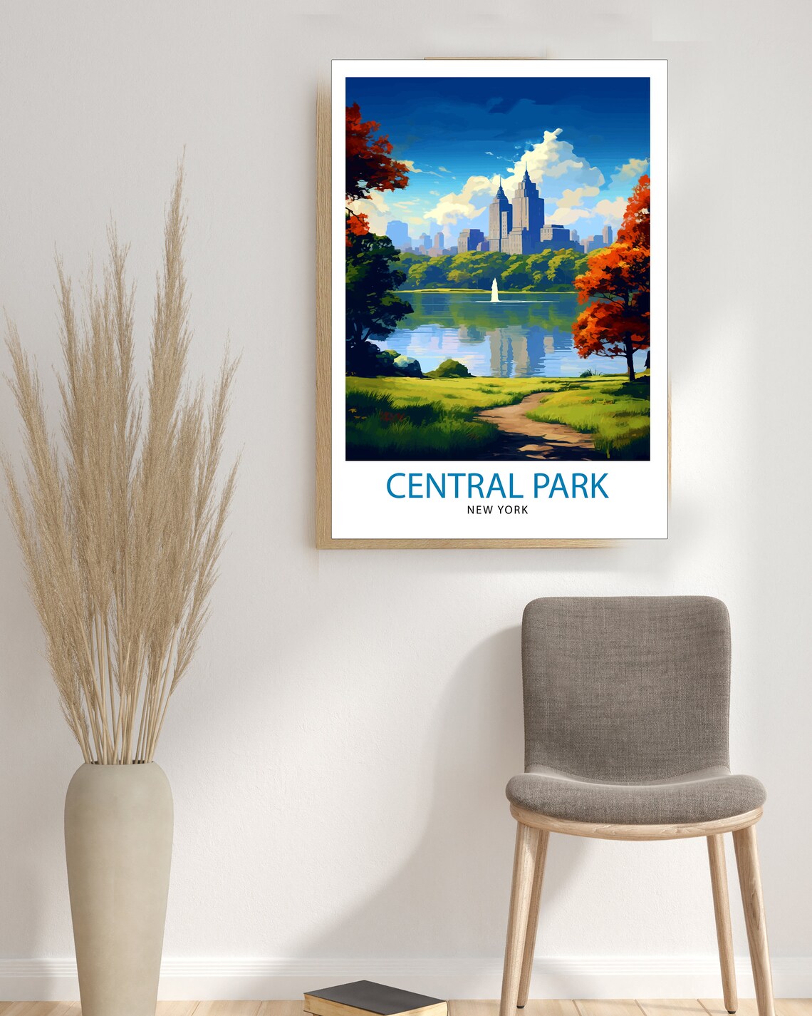 Central Park New York Travel Poster, NYC Landmark - Image 3