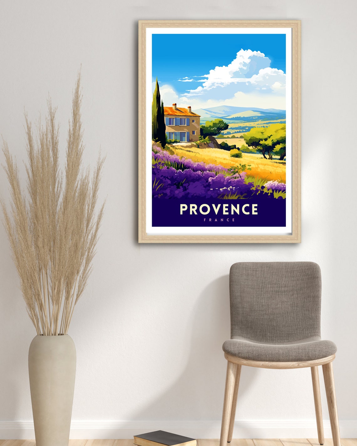 Provence France Travel Print Provence Wall Decor Provence Home Living Decor Provence France Illustration Travel Poster Gift For Provence - Image 3