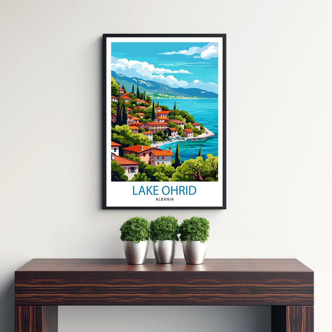 Lake Ohrid North Macedonia Travel Poster - Image 3