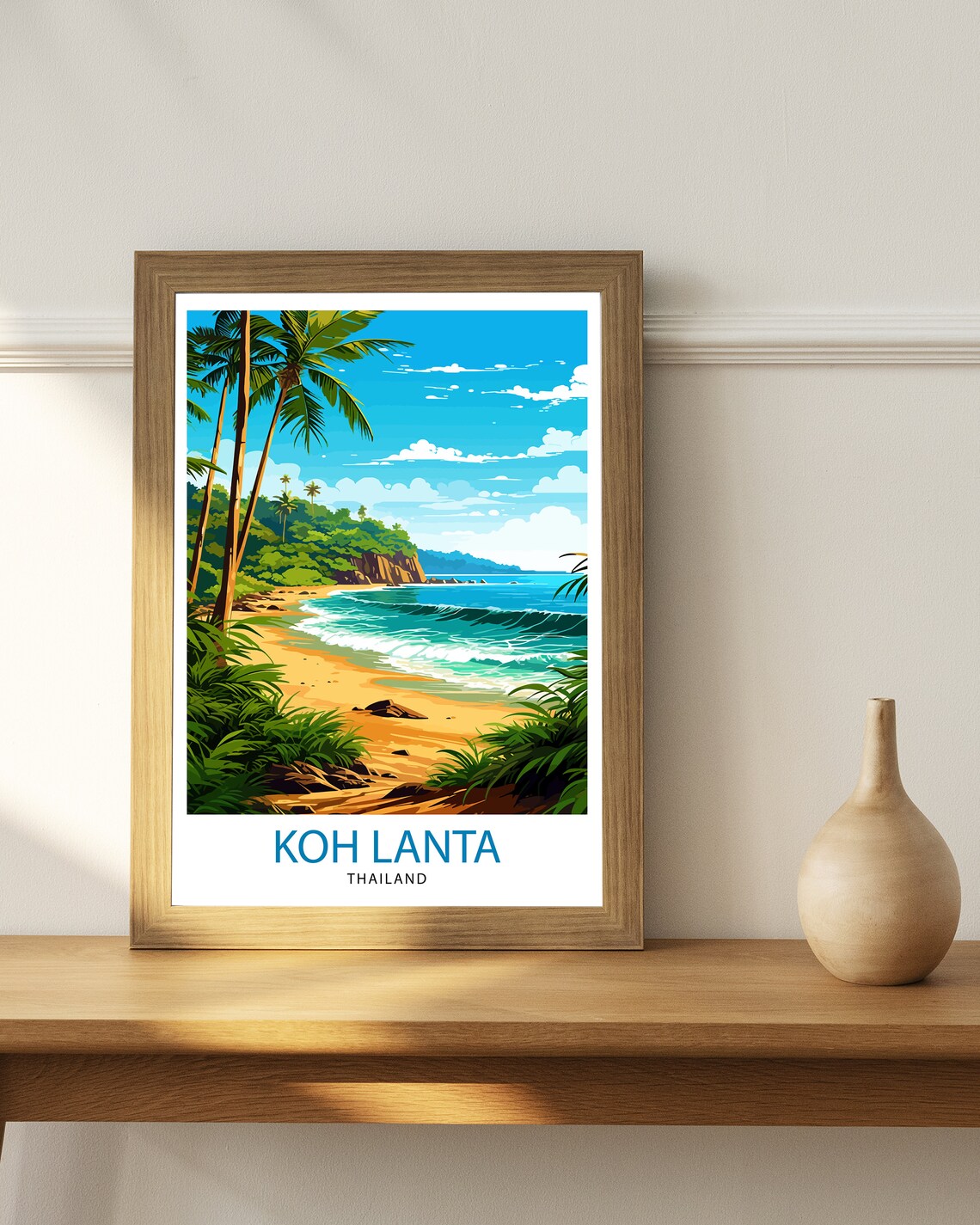 Koh Lanta Thailand Travel Poster, Island Paradise - Image 2