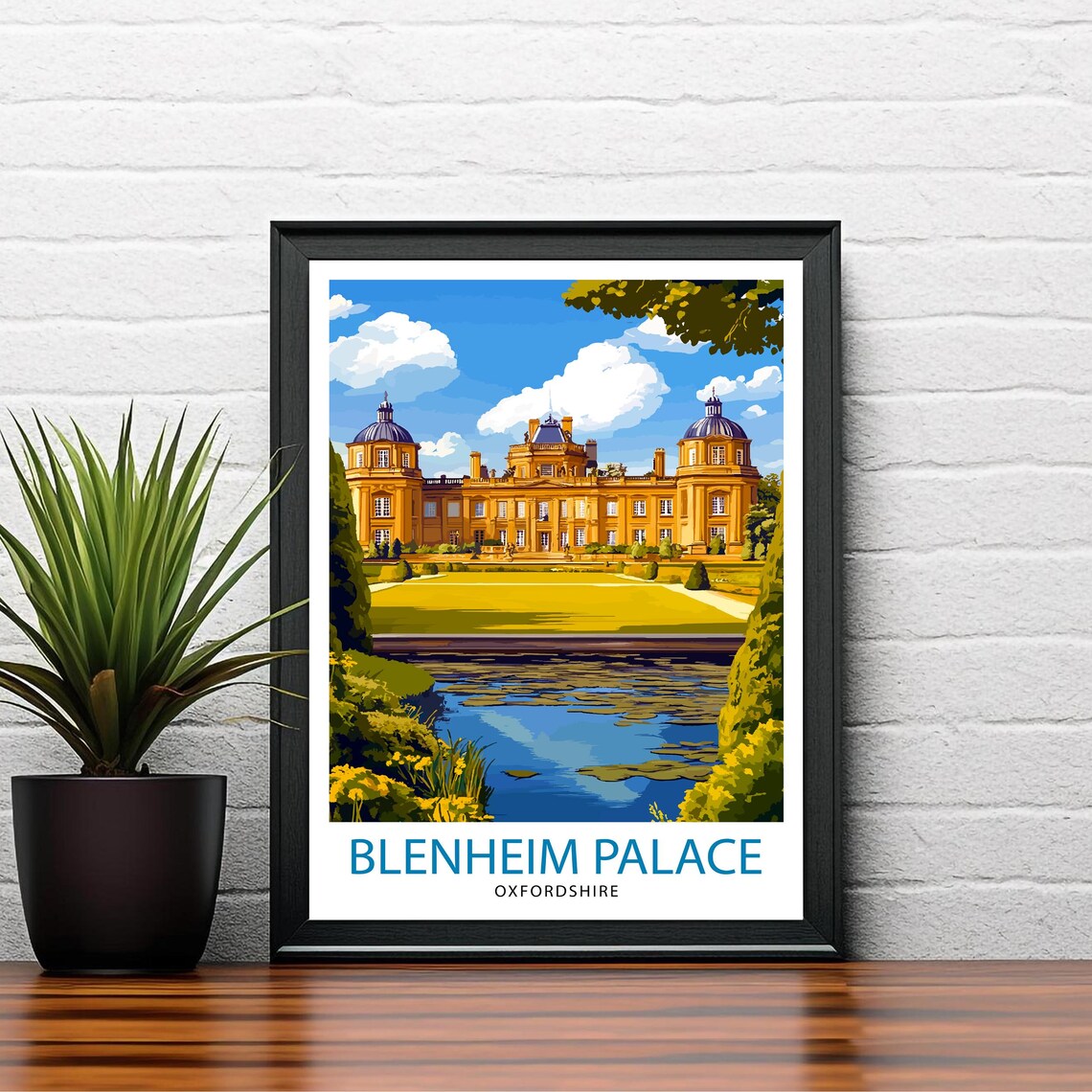 Blenheim Palace Oxfordshire Baroque Palace Lake Gardens Poster - Image 2