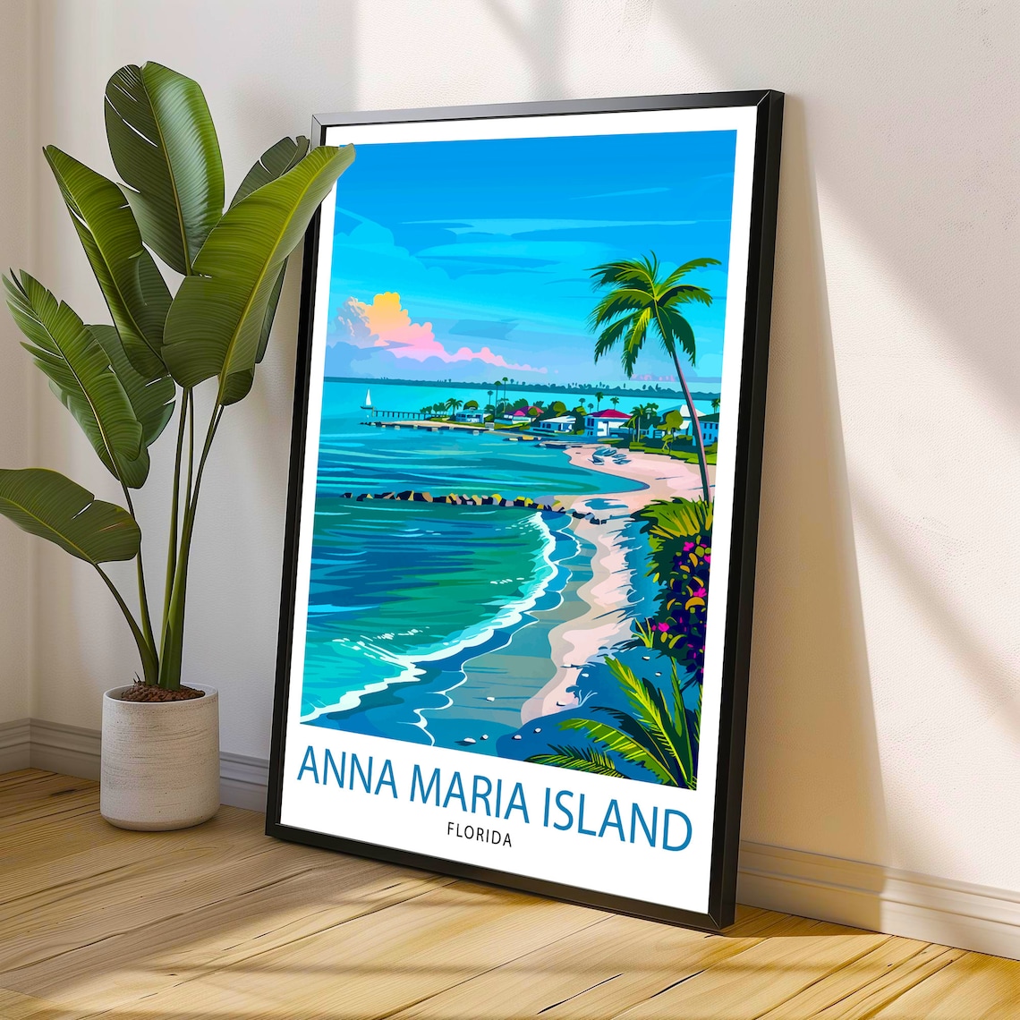 Anna Maria Island Florida Travel Poster, Coastal Decor - Image 2