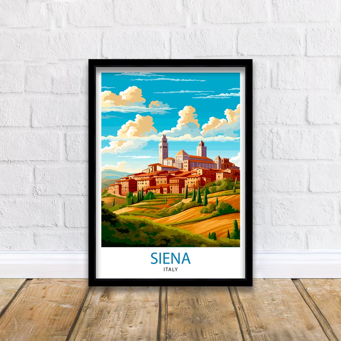 Siena Italy Travel Print Siena Wall Decor Siena Poster Tuscany Travel Prints Siena Art Print Siena Illustration Siena Wall Art Italy Print
