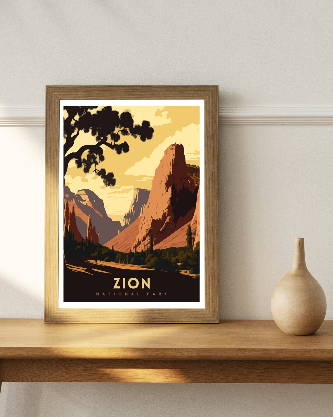 Zion National Park Travel Poster, National Park Art - Image 2