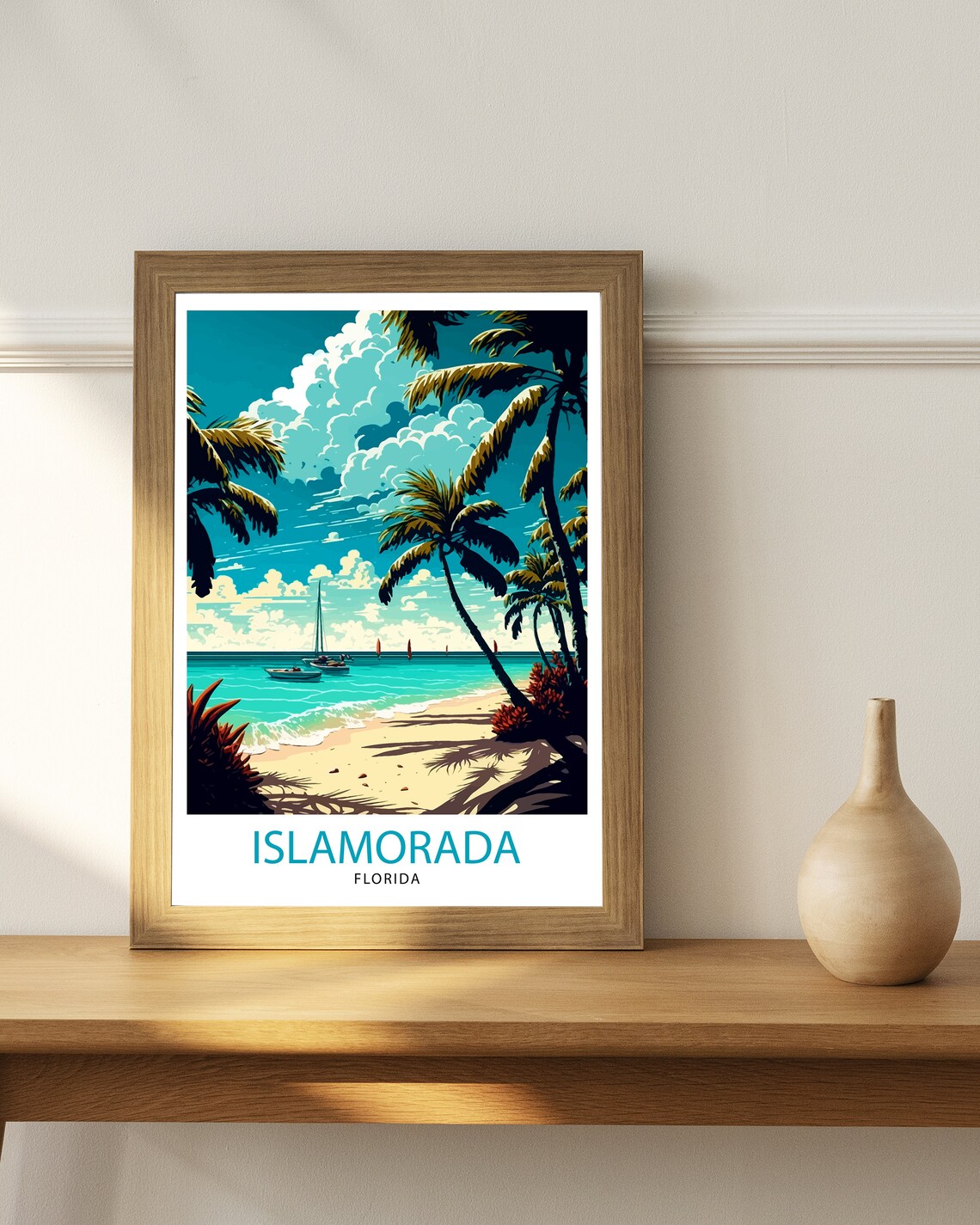 Islamorada Florida Travel Poster, Florida Keys Illustration - Image 2