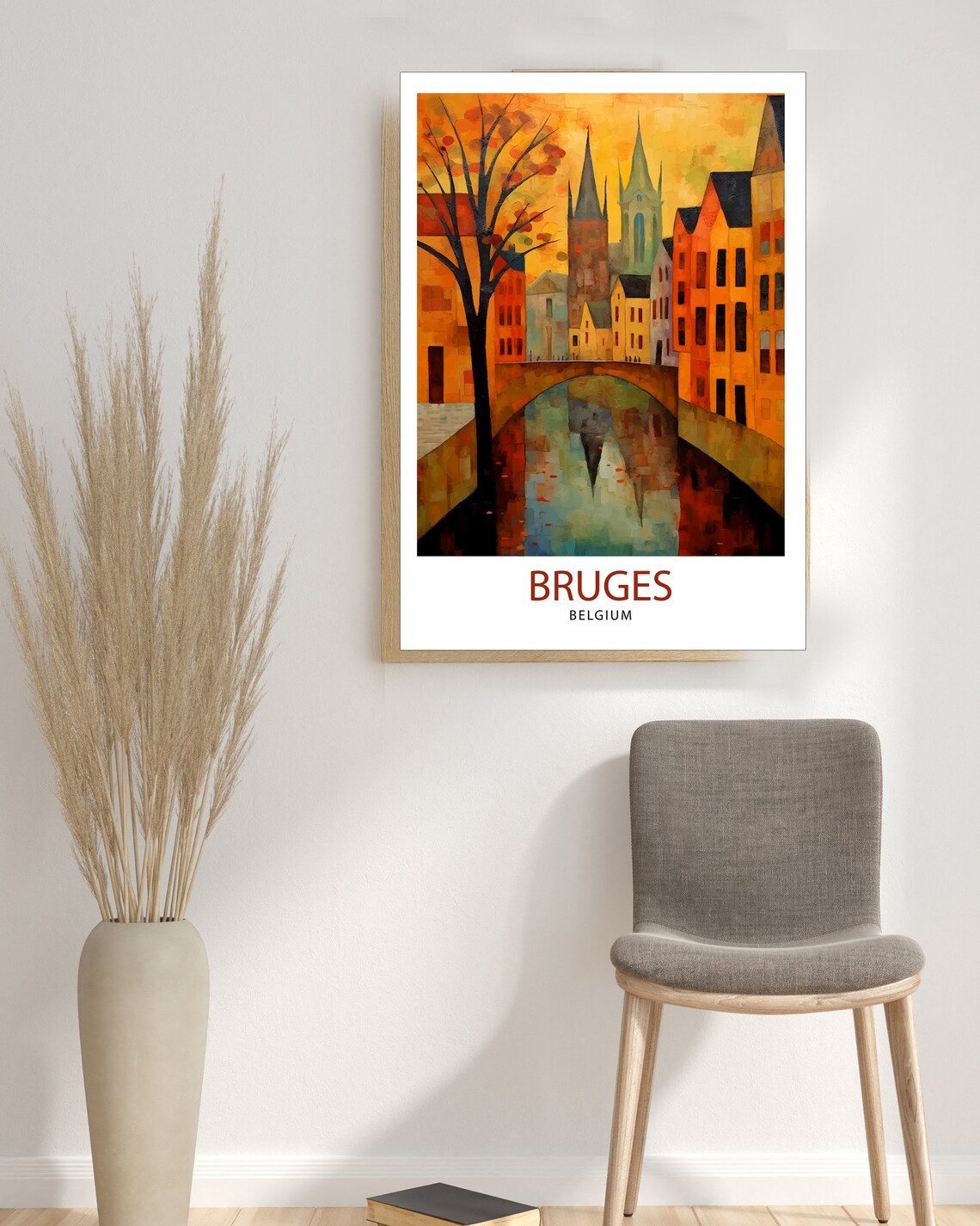 Bruges Belgium Vintage Travel Poster, Wall Decor - Image 3