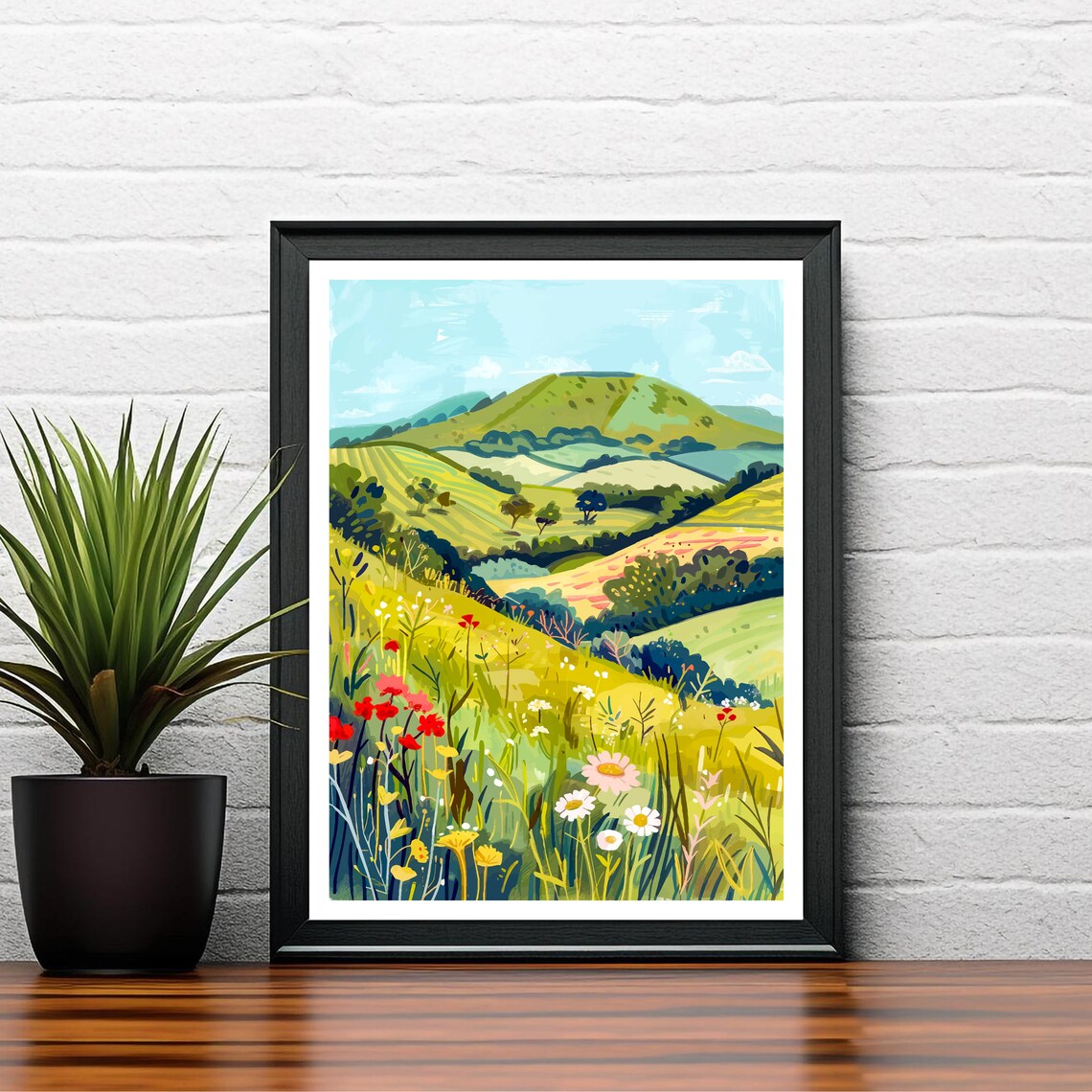 Shropshire Hills England Travel Poster, British Wall Decor - Image 2
