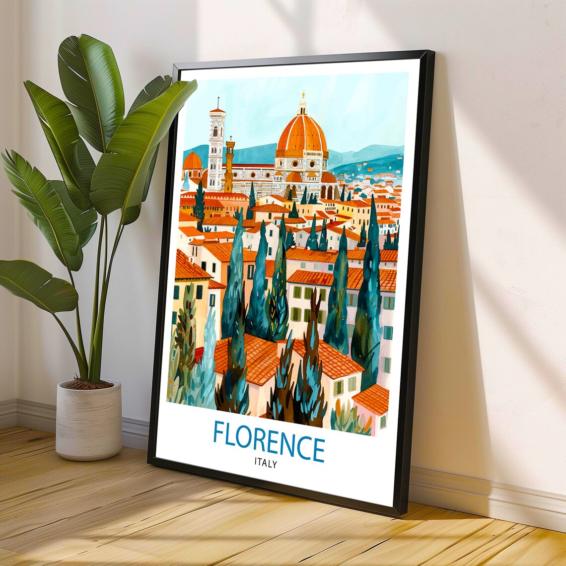 Florence Italy Travel Poster, Europe Wall Decor - Image 2
