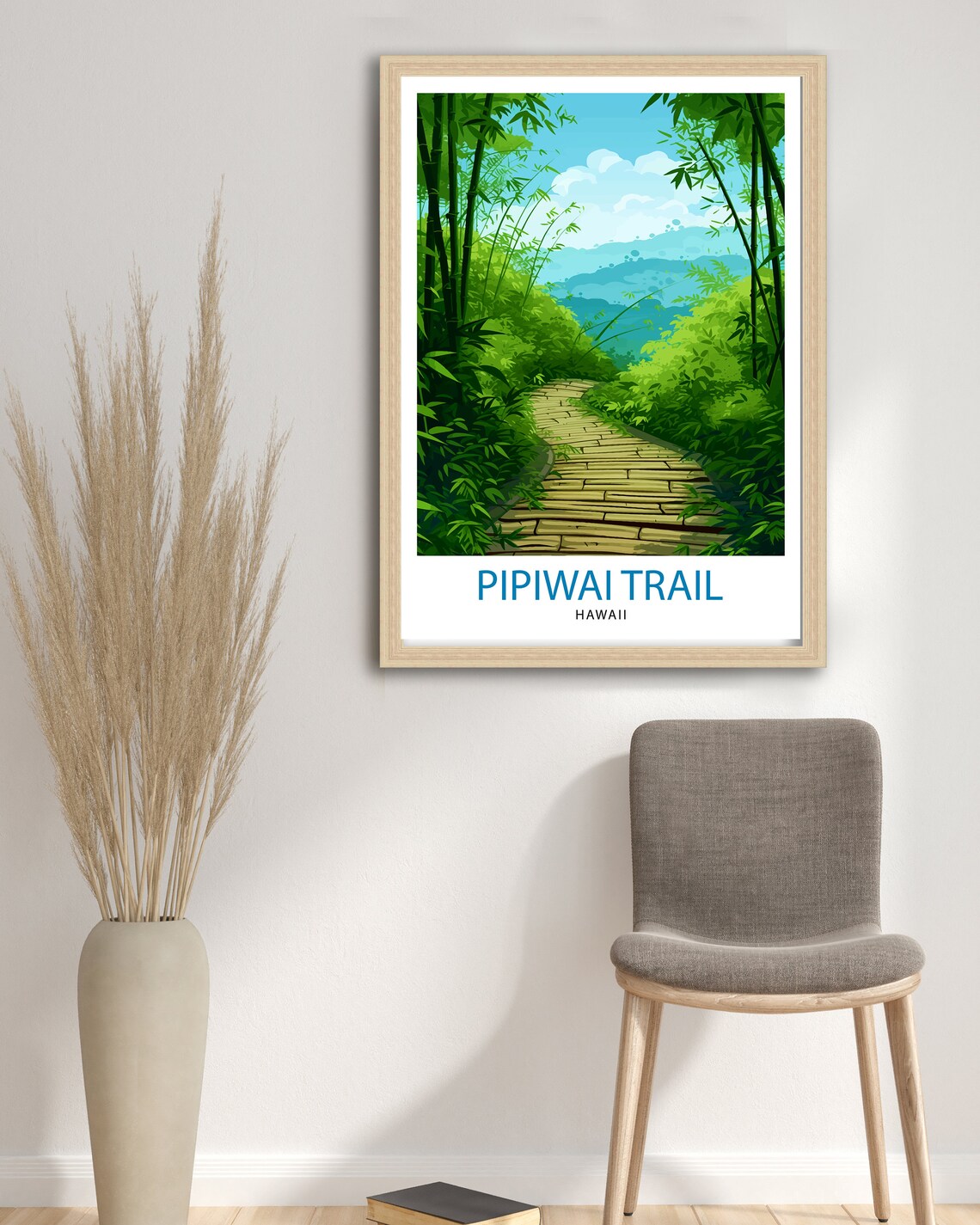 Pipiwai Trail Hawaii Bamboo Forest Boardwalk Jungle Hiking Travel Poster - Image 2