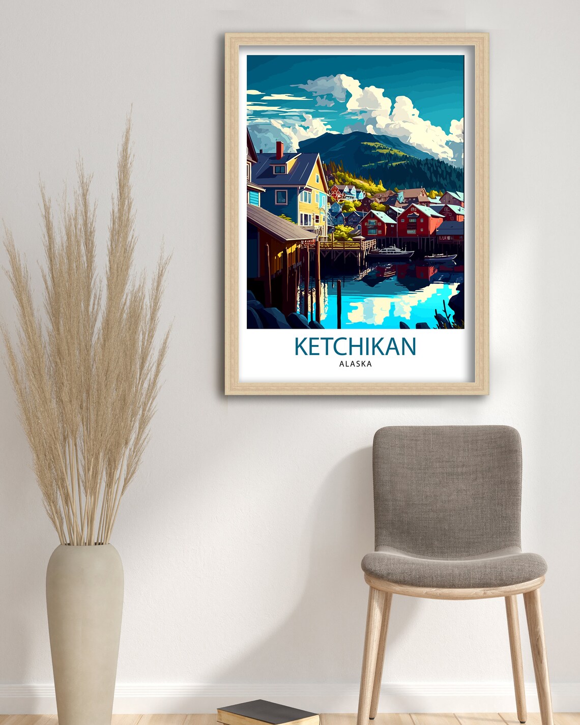 Ketchikan Alaska Travel Poster, Coastal Decor - Image 3