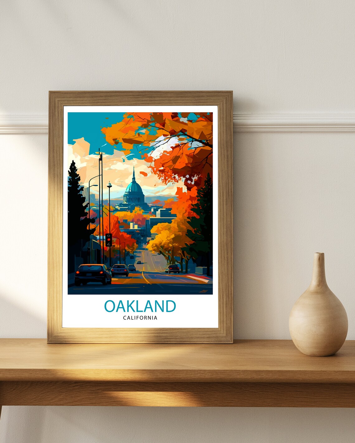 Oakland California Travel Poster, Cityscape Art Print - Image 2