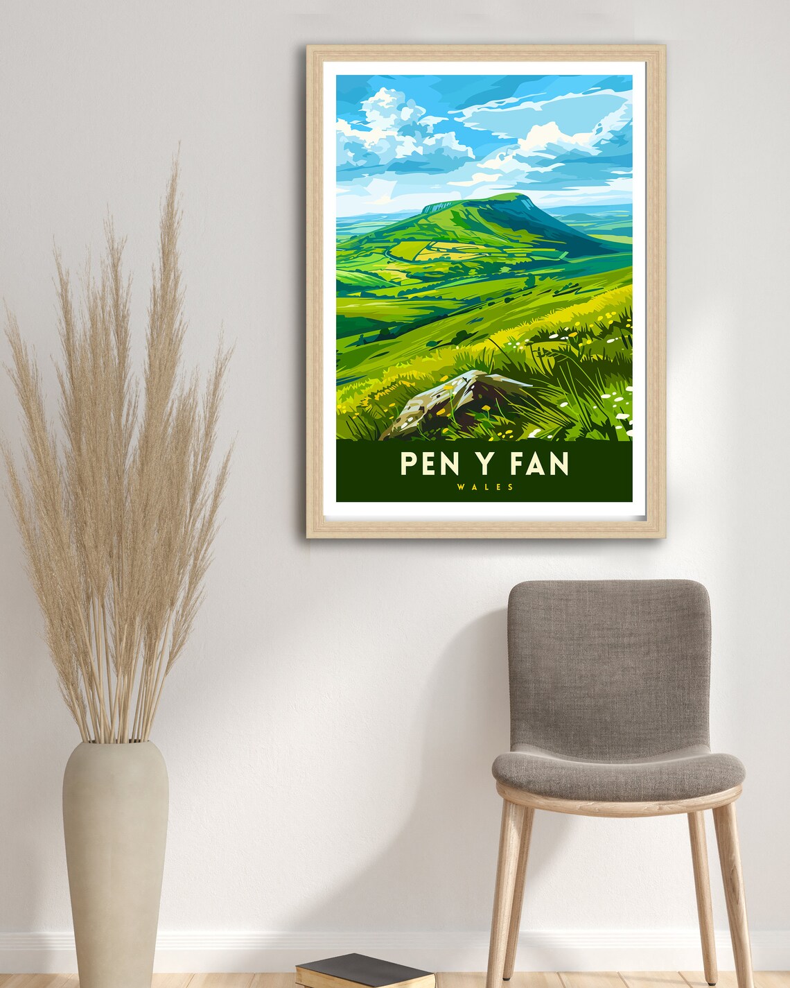 Pen Y Fan Wales Travel Print Wall Art Home Decor Pen Y Fan Illustration Travel Poster Gift For Wales Lovers Wales Home Decor - Image 2