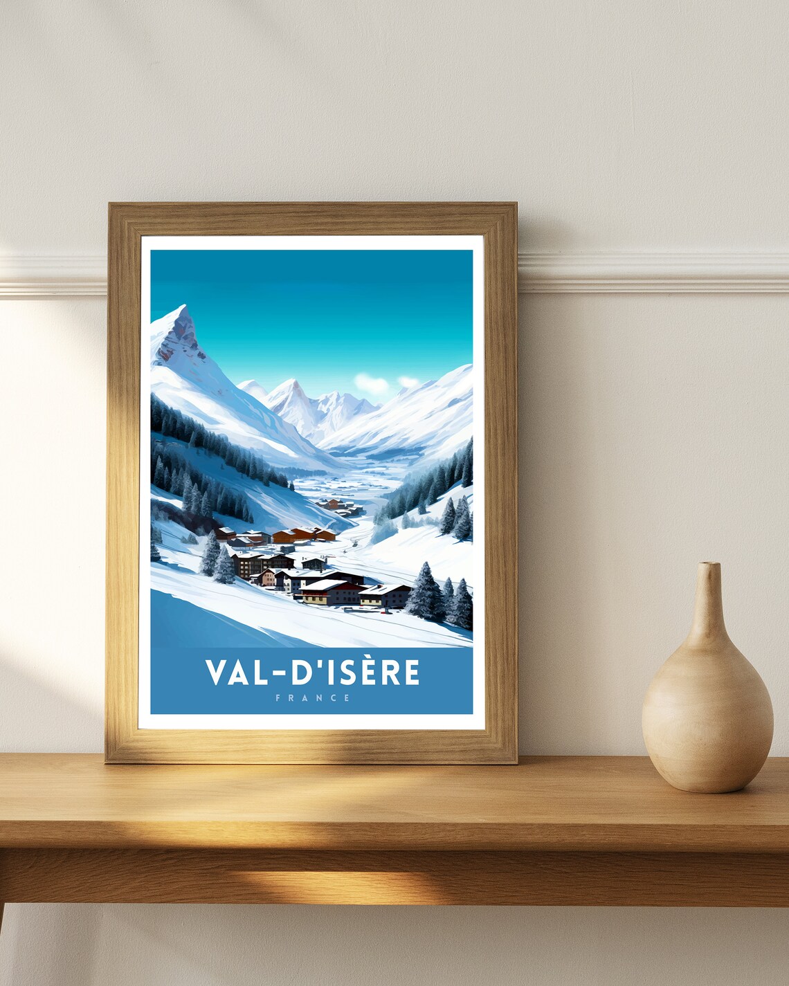 Val d'Isere France Ski Village Snowy Peaks Alpine Resort Poster - Image 3