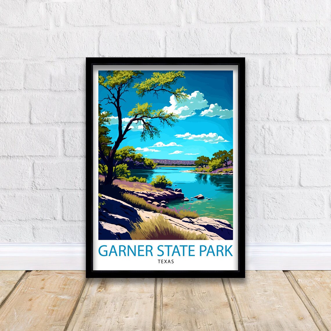 Garner State Park Texas Travel Poster, Home Decor - Image 2