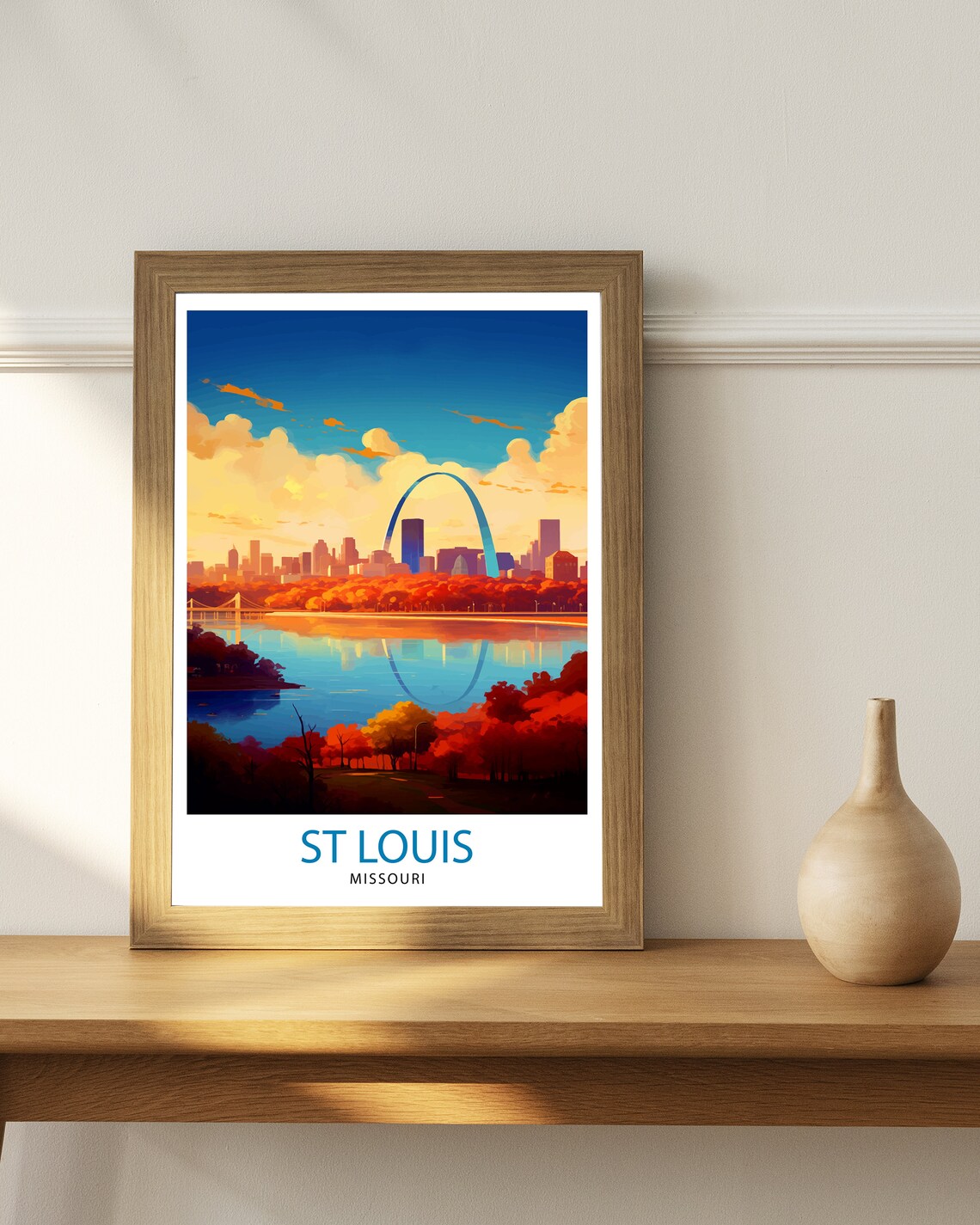 St Louis Missouri Travel Poster, USA Art Print - Image 2