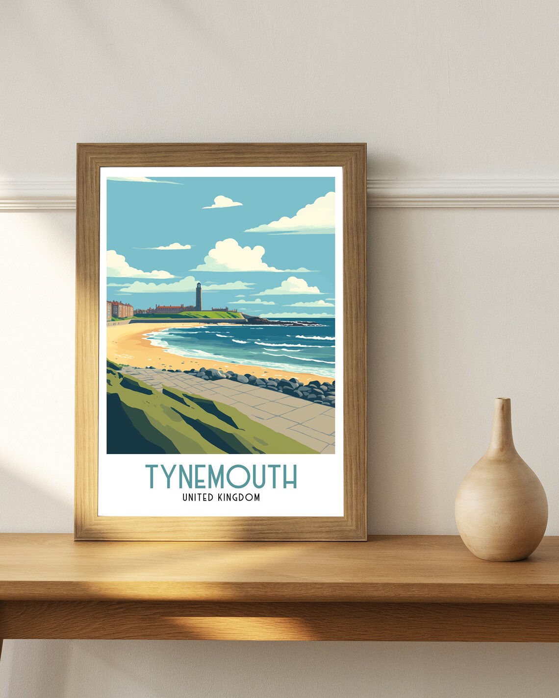 Tynemouth Travel Poster, Newcastle North East Print - Image 2
